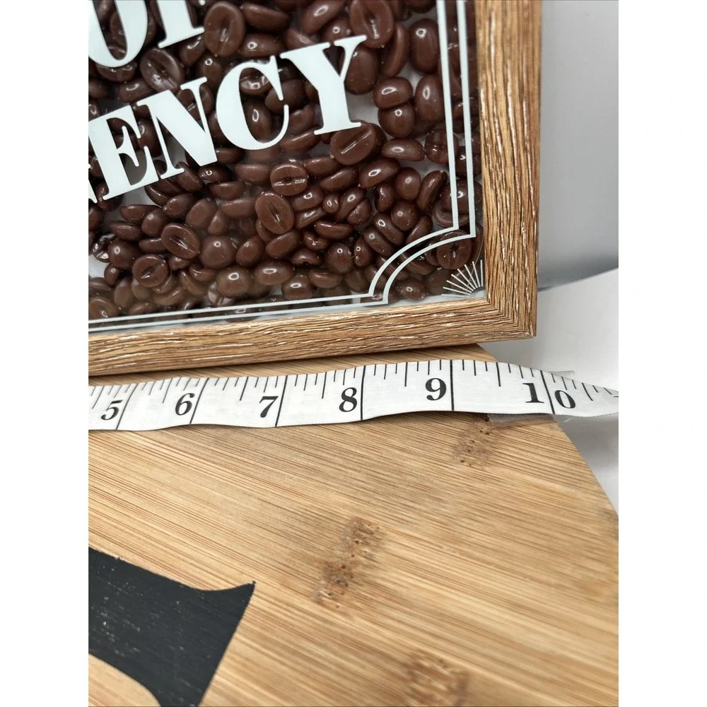 Coffee Beans Picture Framed Wall Art Box Break In Case of Emergency Cafe Shop 3D